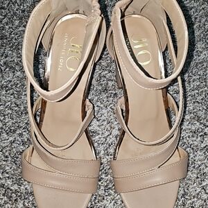 Jennifer Lopez Beige Strappy Heels